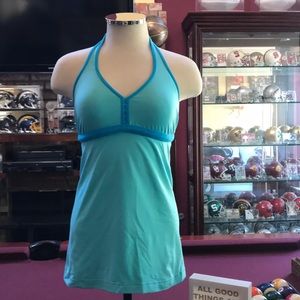 Lululemon tank size 6 Green with Blue trimming